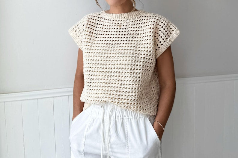 Crochet Pattern - Wren Rattan Crochet Top by Lakeside Loops